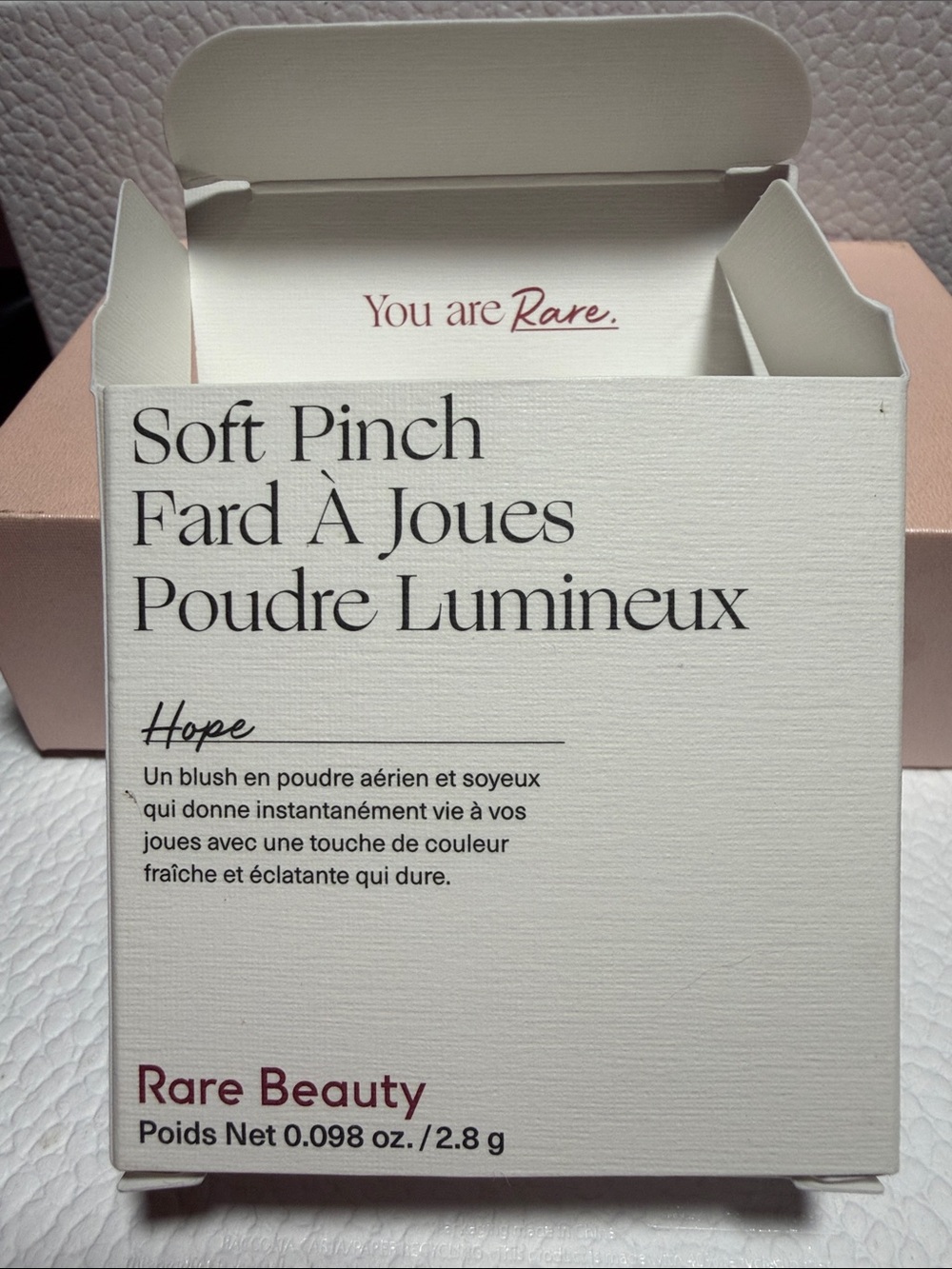 Rare Beauty Soft Pinch Poudre Lumineux Blush — Hope (Cream / Pink)